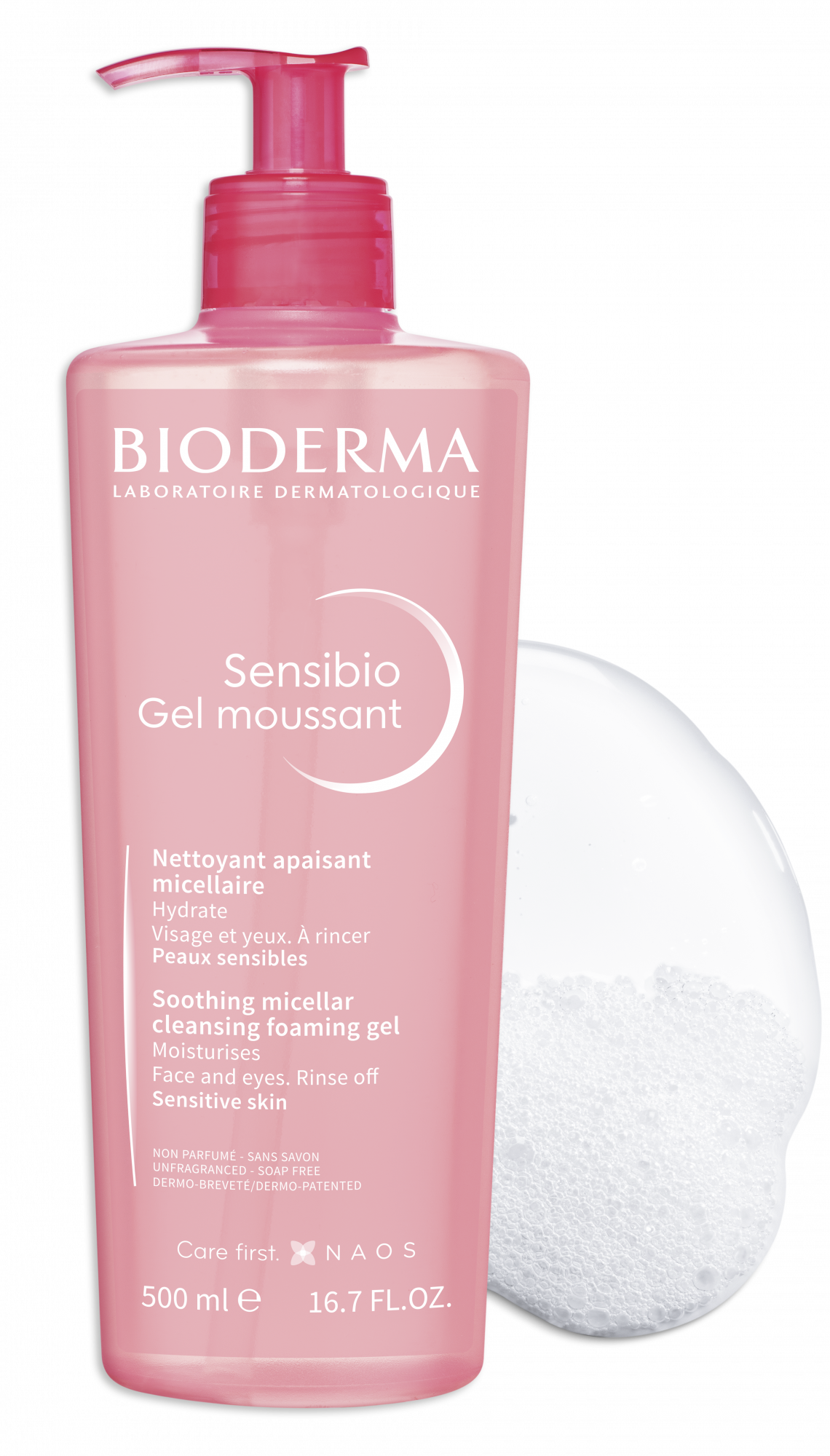 Sensibio Gel Moussant  Gel de limpeza facial para peles sensíveis, rotina  de cuidados com a pele