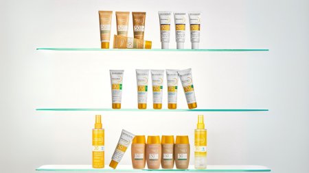 linha photoderm bioderma enfileirados me prateleiras